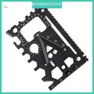 POOP 18 in 1 Multifunctional Survival Combination Tool Card Survival Tool Card