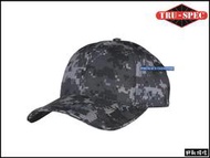 【野戰搖滾-生存遊戲】美國 TRU-SPEC 指揮官戰術棒球帽、小帽【暗夜數位迷彩】可調戰術帽軍帽網帽勤務帽黑色迷彩帽