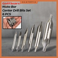 MATA Taffware Center Drill Bits Set Precision 6 PCS - SV-VDB25