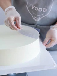 5入組，蛋糕刮刀 - 透明塑膠彎曲軟刮刀，適用於 DIY 烘焙和蛋糕製作 - 廚房小工具和配件