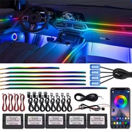 22 in 1 Dual Zone Symphony Streamer Car Ambient Light Interior LED Full Color RGB Neon Acrylic Strip