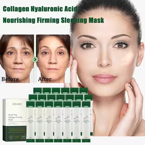 Collagen Firming Mask Hyaluronic Acid Moisturizing Nourishing Boost Tighten Skin Firming Wash-Free S