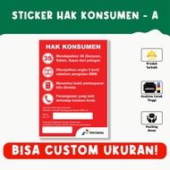 Gas Station Consumer Right Sticker – Customer Right Information, Service Standard, and Ignition Cont