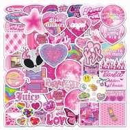 50pcs DECO Sticker PACK - Cute Y2K Girl Pink Cartoon Stickers Aesthetic Decal Laptop Guitar Phone Notebook Suitcase Decoration Sticker Kid Toy