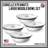 Corelle x PEANUTS Large Noodle Bowl 4p set The/Corelle USA set/Salad Bowl/Ramen Bowl/ Corelle set/ Snoopy Kitchen /Dining Sets/Peanuts Kitchen/Peanuts bowl /Snoopy bowl/Snoopy bowl front plate/Corelle bowl/Corelle set/Vitrelle