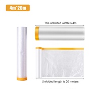 Màng Bọc Nilon Che Bụi Đa Năng Màng Nilon Che Bụi Có Keo Dán Cố Định Màng Nilon Băng Keo Che Sơn Che