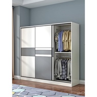 Sliding Door Family Storage Solid Wood Large Wardrobe Modern Economical Simple Cabinet Wardrobe Bedr