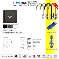 CAVARRO GRANITE SINK G4545 = 450*450*230*9.0MM