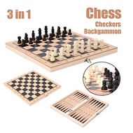 3in1 Large Size Wooden Chess Set Wooden Chess Pieces Chess 13 Inch, High Quality Wooden Chess