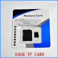 64GB Class 10 SD Cards SDHC 64GB Class 10 TF Memory Cards with Free SD Adapter Free Blister Packagin
