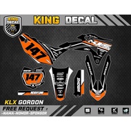 Decal KLX GORDON KLX BF KLX OLD KLX S DECAL KX CUSTOME DECAL 01