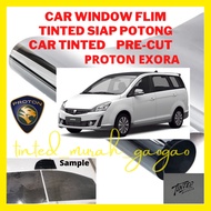 Tinted Proton Exora / tinted kereta / car tinted ( cermin depan, cermin belakang, 4 pintu siap poton