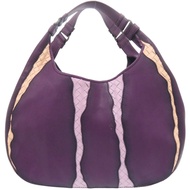 二手 Bottega Veneta 紫色皮革肩背包，1417