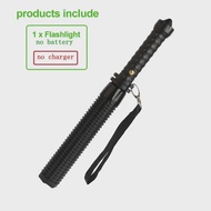 Baseball Bat LED Flashlight AluminumAlloy Focusable Zoomable Super Bright Self Defense Mace Light Ta