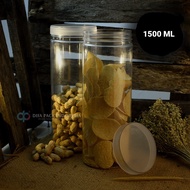1500g dry cake container chip jar/ 1500g cylinder jar natural Food Storage Container