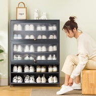 Shoe Cabinet Grey Storage Cabinet Cupboard Large-capacity Multi-layer Acrylic Door Shoe Cupboard Shoe Racks