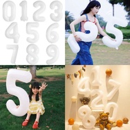 {LARGE SIZE} 70cm white birthday decoration age number balloons, giant number balloons