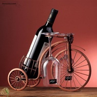 MAOLU500233906 1Pcs Carriage Bike Wine Rack Table Decor Cup Organizer Wine Glass Holder Creative Retro Wine Bottle Display