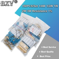 1/4W 1/2W 1W 2W 3W Resistance 1% 300PCS 150PCS/Set Metal Film Resistor Assortment Kit Set 30Kinds Ea