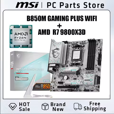 MSI B850 X670 X870E with AMD Ryzen motherboard CPU kit U kit MSI B850M GAMING PLUS WIFI R9 9950X loo