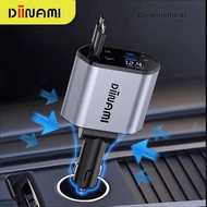 Saver DINAMI CM-01 Retractable Car Charger IOS (ligthing) and Type-c (Retractable Mobile Charger) 12