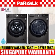 (Bundle) LG FV1413S2BA Front Load Washing Machine (13KG)(4Ticks) + TD-H90VBD Dryer (9KG)(5 Ticks)