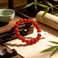 White Agate Red Agate Bracelet Female Niche Design Retro Exquisite Classy Bracelet Jewelry