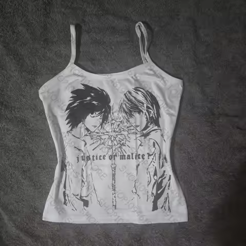 Y2k Vintage Punk Printing Graphic Women Vest Streetwear Gothic Harajuku Women Clothing Tank Tops Y2k