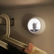 Creative Cat Smart LED Night Light Motion Sensor USB Rechargeable Lamp Decor Cabinet Wall Hanging Lamp for Kid Bedroom Cute