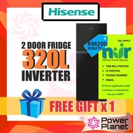 [SEDA] [FREE GIFT] Hisense Fridge 320L RT328N4ABN Inverter Top Mount Fridge Refrigerators ( Black )