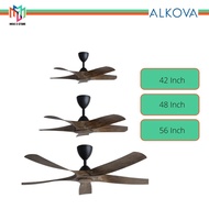 Alkova 42" / 48" / 56" AXIS 5 blades DC Motor Ceiling Fan (Oak) - AXIS42/5B-OAK, AXIS48/5B-OAK, AXIS