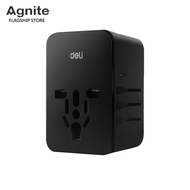 Agnite หัวแปลงปลั๊กต่างประเทศ ชาร์จเร็ว 75w USB A+C ปลั๊กแปลง Universal Travel Adapter