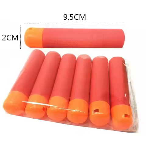 30Pcs Mega for Nerf 9.5cm Red Sniper Rifle Darts Bullets Mega Foam Refill Darts Big Hole Head Bullet