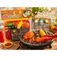 Baby Toys – Hamburger Pizza Set & BBQ Grill with Tray, Grill – Children's Kitchen Toys 3+
