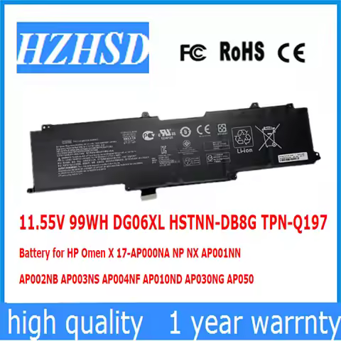 DG06XL 11.55V 99Wh 8572mAh Rechargeable Laptop Battery For HP Omen X 17-AP Series TPN-Q197 925149-85