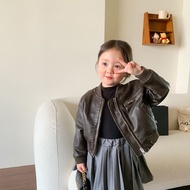 Korean leatherJacket for children (with real photos) A357