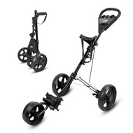 Golf tricycle bag pulley foldable trolley with umbrella rack kettle horn golf trolley golf