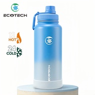 ECOTECH 32oz Blue Gradient Thermos 304 Stainless Steel Liner Water Bottle Thermos