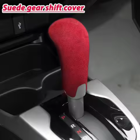 For Honda 14-18 Fit center console gear lever cover interior sticker modification GK5 suede protecti