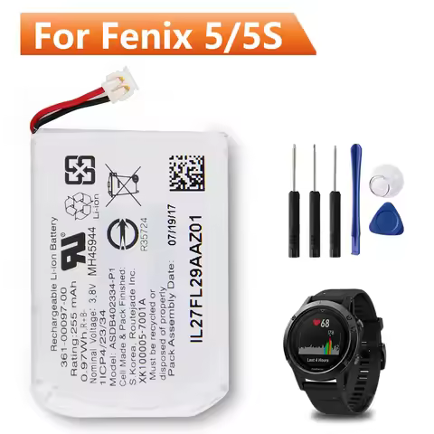 NEW Replacement Battery 361-00097-00 For Garmin Fenix 5 Fenix 6 361-00096-00 For Fenix 5S 361-00098-