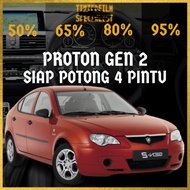 Proton Gen 2 4 Pintu Siap Potong Tinted Kereta / Proton Gen 2 4 Door Precut Car Tinted / Tinted Gen 