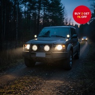 2 Set Mile LED Lights 11cm Round 12/24v 9 Universal LEDs  2 Set Lampu LED Mile 11cm Bulat 12/24v 9 L