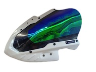 ชิวหน้า CBR650F ปี 2014-2018 สีขาว-ปรอทผลิตจากอะคริลิคแท้หนา 3 มิลแต่งขอบขาวด้วยวัสดุ ABS เพิ่่มความ