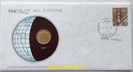悅享購✨滿300出貨富蘭克林世界錢幣系列 埃及1973年10皮阿斯特硬幣郵票紀念封 好品
