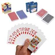 55PCS New Deck of Cards PVC Scrub Waterproof Playing Cards, Big Character Plastic Texas Hold'em Poke