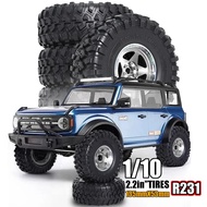 4pcs 135mm 12mm Hex 2.2" Beadlock Wheels and Tires for 1/10 Axial SCX10 III Redcat Gen8 90046 TRX4 D