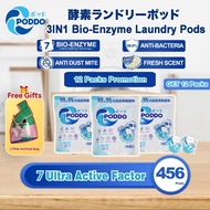 456Pods Poddo 3in1 Bio Enzyme Laundry Capsule Refill Packs X 12 PACKS + GWP