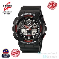 [OFFICIAL CASIO WARRANTY] Casio G-Shock GA-100-1A4 Men's Digital Red Black Strap Watch