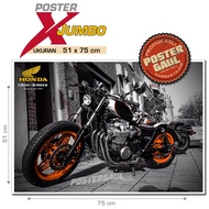 Poster XJumbo SEPEDA MOTOR KLASIK : HONDA CB650 BOBBER #XJFJP329 - ukuran 51 x 75 cm