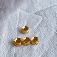 Feather Buckle Spacer Beads Gold Accessories 14k16k DIY Handmade Crystal